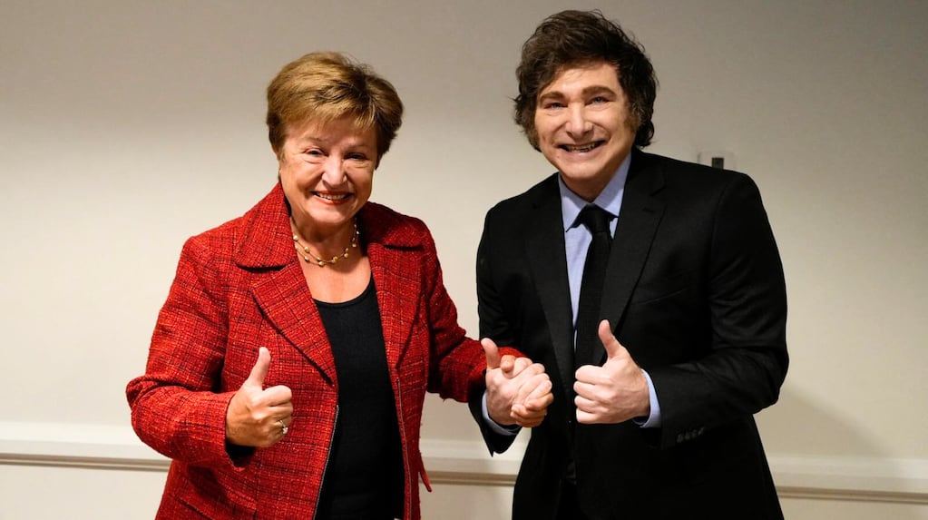 Fuerte apoyo de la jefa del FMI a Javier Milei, en la previa a la reunión en Estados Unidos