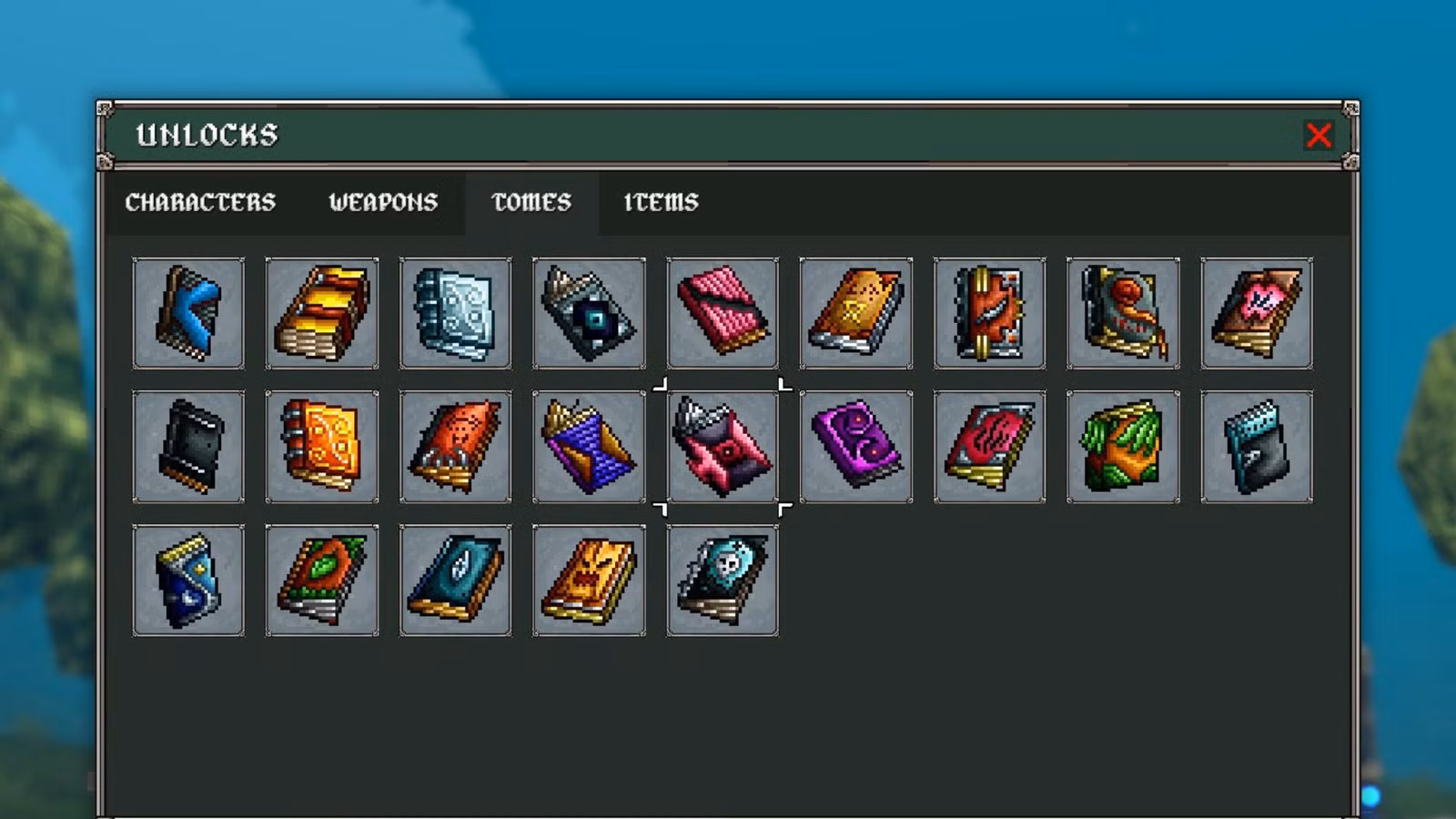 Megabonk: Lista de niveles de tomos