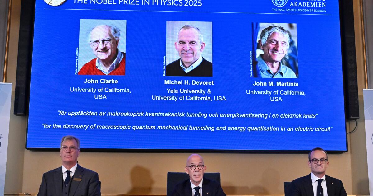 Tres científicos de la Universidad de California ganan el Premio Nobel de Física para Avances de Computación Quantum