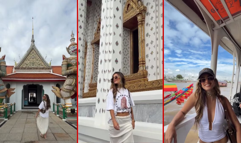 Las fotos del increíble viaje de Juli Poggio con su amiga a Tailandia