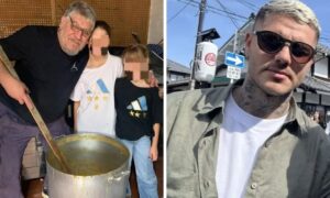 Mientras Mauro Icardi viaja por Japón con la China Suárez, su papá vende locro y empanadas en Rosario