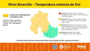 Alerta amarilla por nevadas y lluvias en Jujuy: qué esperar