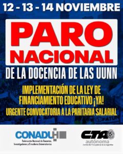 Paro universitario: docentes reclaman por la Ley de Financiamiento y el Gobierno defiende su cumplimiento