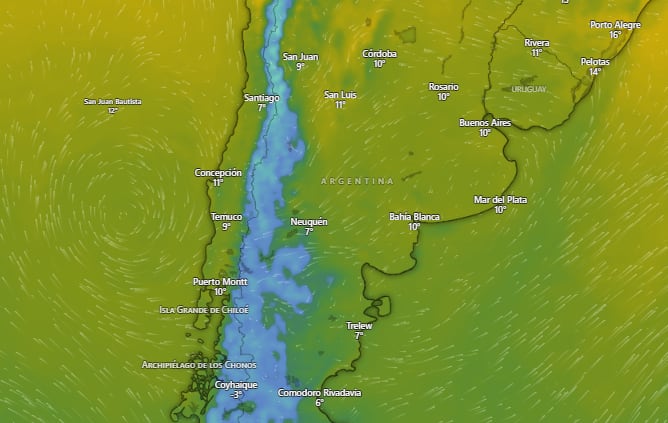 Alerta por 72 horas de frío polar, heladas y tormentas: las zonas afectadas