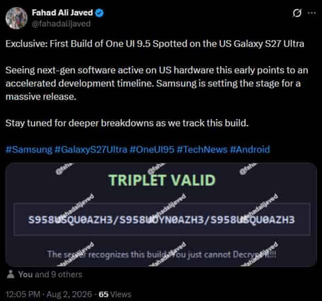 Samsung ya desarrollaría One UI 9.5 para el Galaxy S26