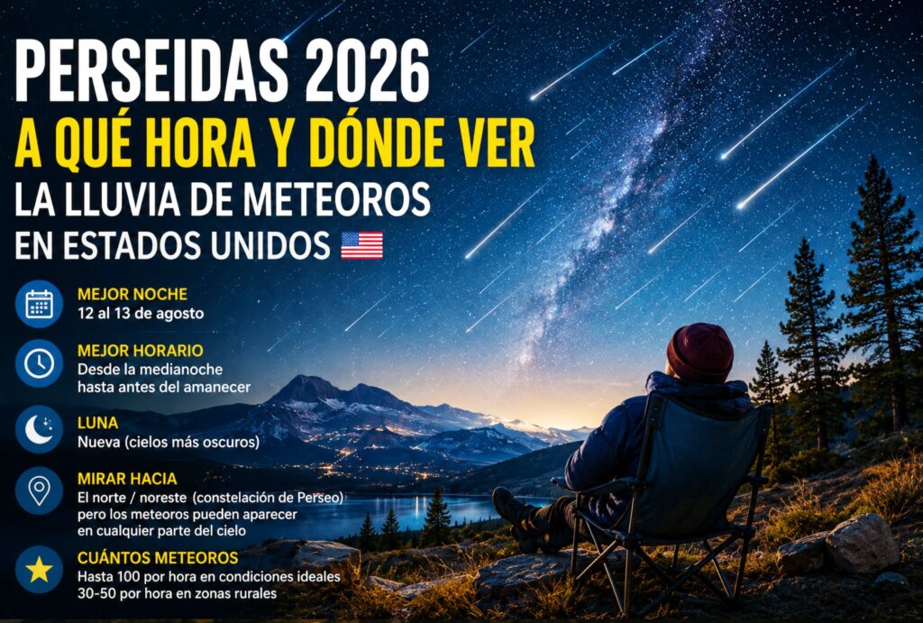 Lluvia de meteoros Perseidas: hora y claves para verla en EE.UU.