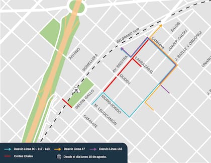 Cierran un cruce clave en el sur de la Ciudad y cambia el recorrido de varias líneas de colectivo