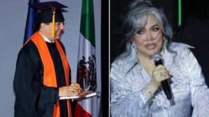 Cristian Castro se graduó del secundario a los 51 años y Verónica Castro lo acompañó con oxígeno