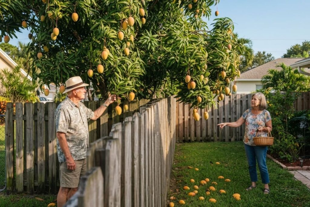 Mangos, aguacates y plátanos: ¿de quién es la fruta que cruza al patio del vecino?