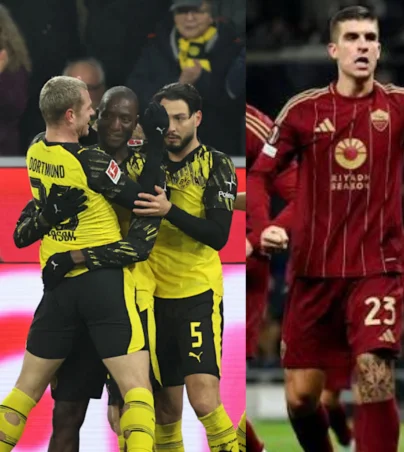 Amistoso: Dortmund y Roma empataron 2 a 2 en Signal Iduna Park