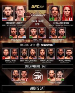 UFC 330: Makhachev vs. Garry y Ribovics vs. Barboza, en vivo