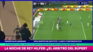 Enojo en Boca con el árbitro Rey Hilfer tras el empate ante Instituto
